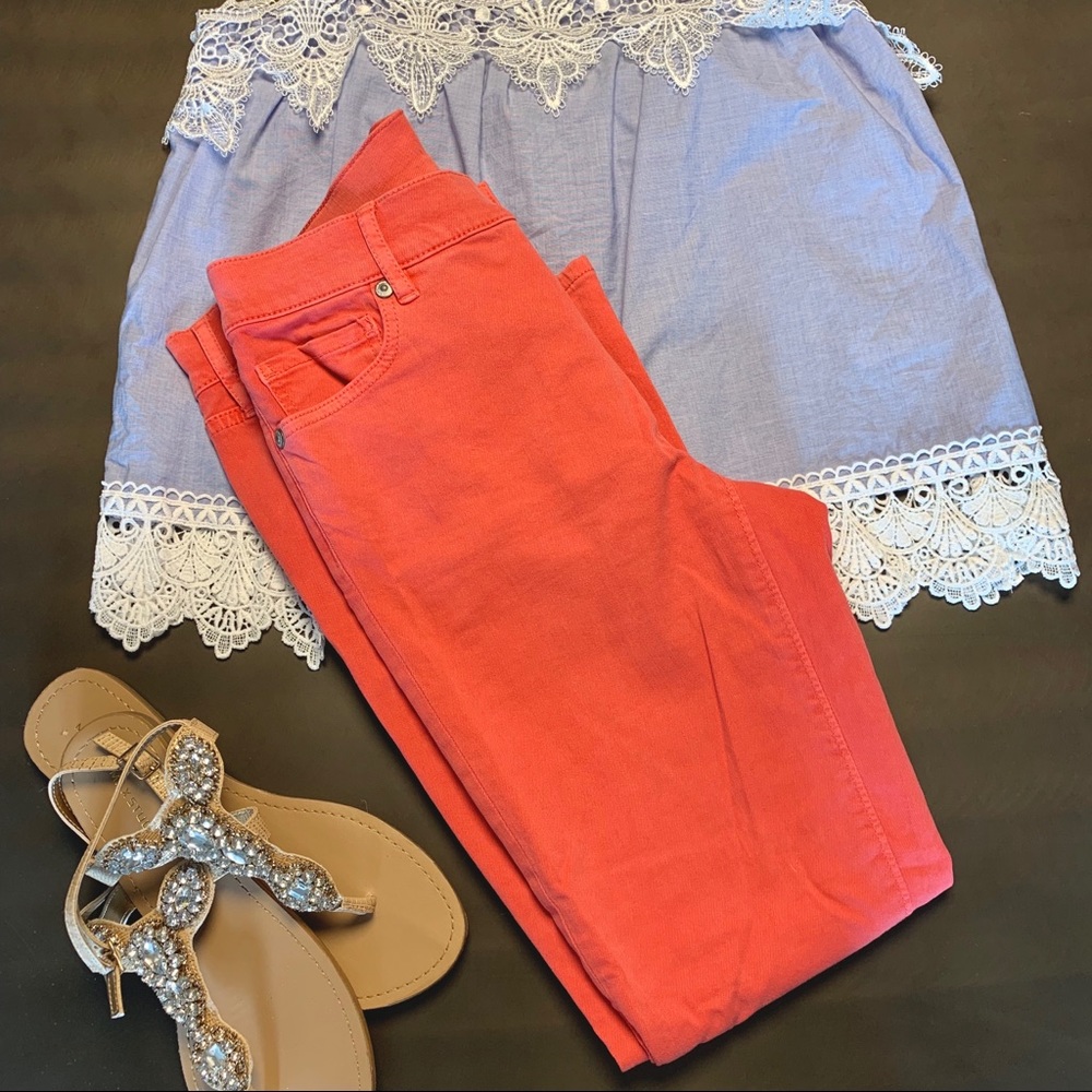 Loft Red Crop Pant